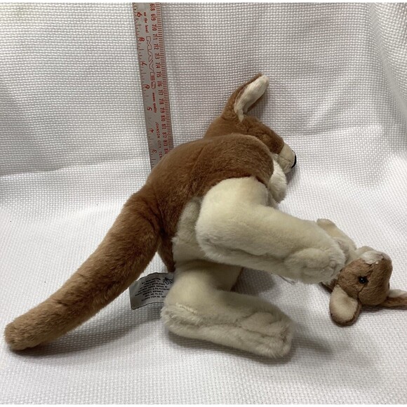 14” Russ Berrie Yomiko Classics Mommy & Joey Kangaroo Plush Soft Stuffed Animal - Picture 15 of 16